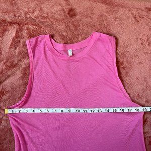 Free People Movement - Pink Ribbed Sleeveless Crew Neck Activewear - Tank Top M